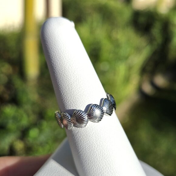 Stainless Steel Seashell Infinity Ring - Picture 2 of 7
